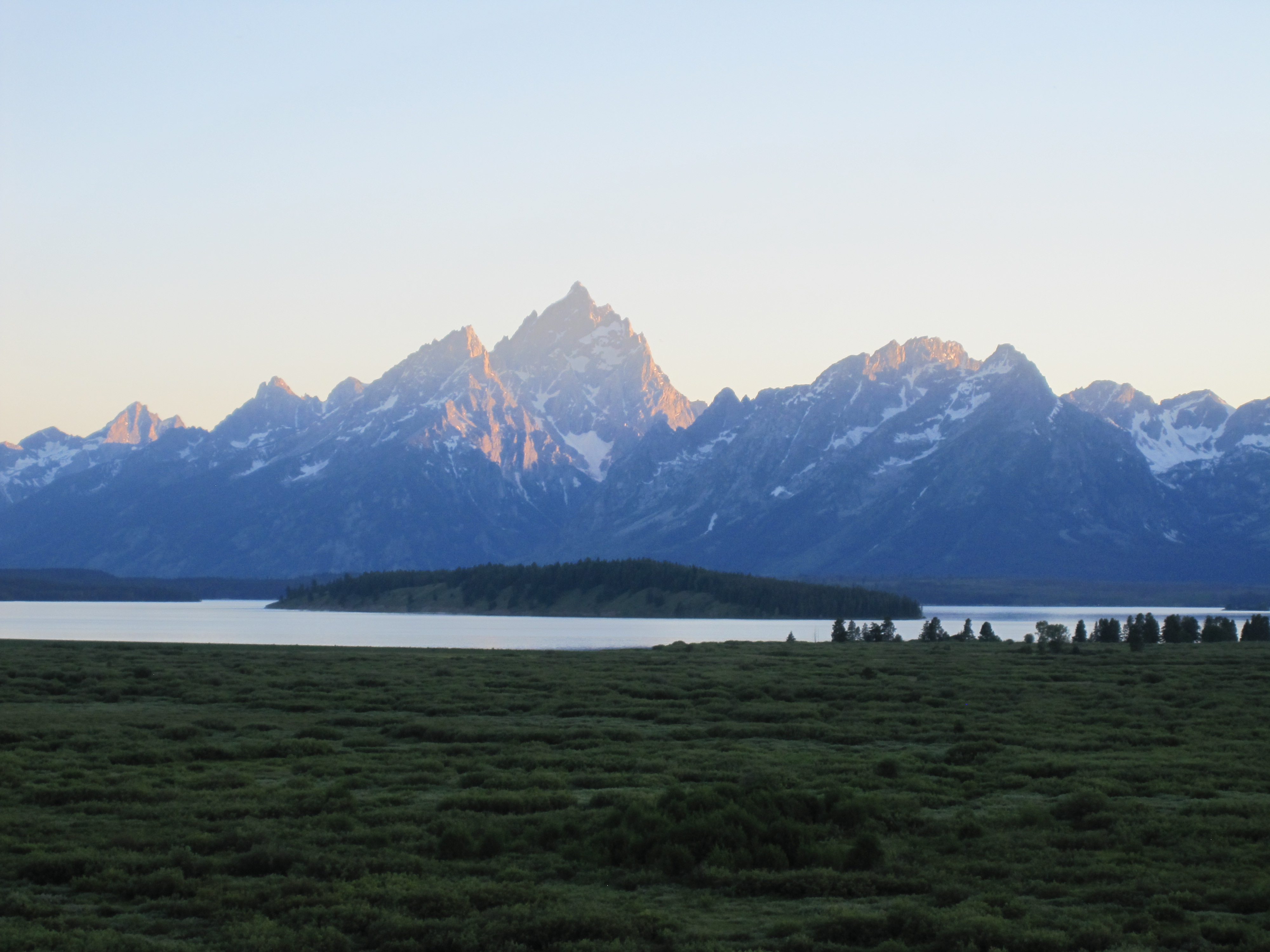 Grand Tetons from Jackson Lake Lodge