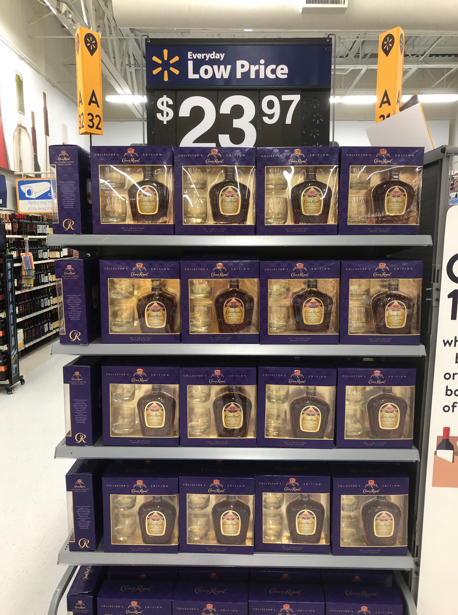 Crown Royal display in Wal-mart