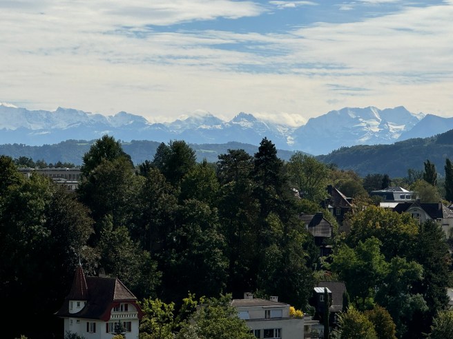Views from Bundeshaus terrace in Bern, Switzerland